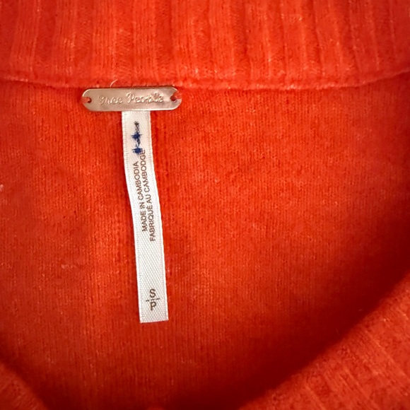 Free People Luna Cardigan Sweater, Red Alert, Small, NWT - Picture 5 of 14